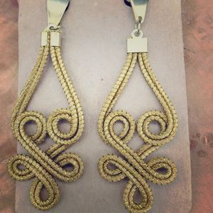 Golden grass earrings